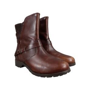 Teva Shoes Womens 6.5 Boots Fashion De La Vina Leather Brown Waterproof Winter